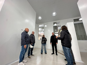 José Luis Walser recorrió las obras del Hospital San Benjamín: avanza la nueva sala de internación y la Sala Oncológica entra en su etapa final
