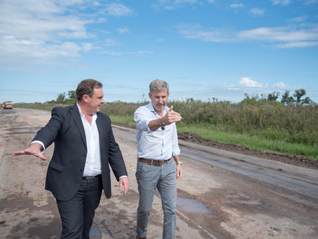 El gobernador recorrió las obras de la ruta provincial 51 en Larroque