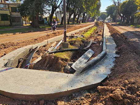 Avanzan las obras en Boulevard Sanguinetti