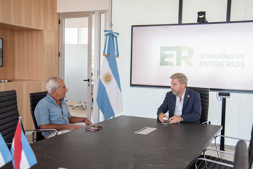 Frigerio se reunió con el exgobernador Mario Moine