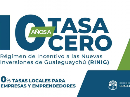 Se creó el Régimen de Incentivo a las Nuevas Inversiones de Gualeguaychú