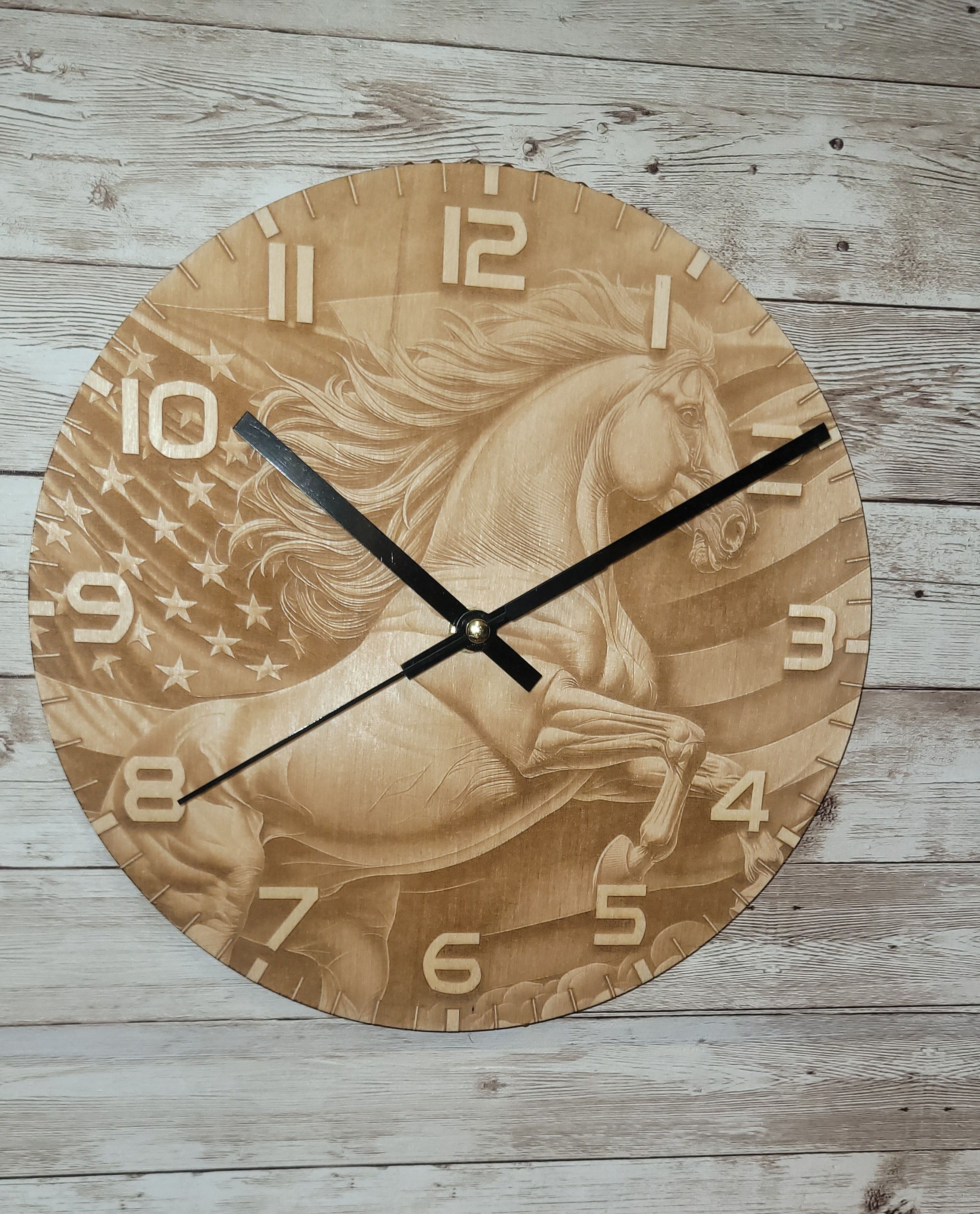 3D illusion Horse clock