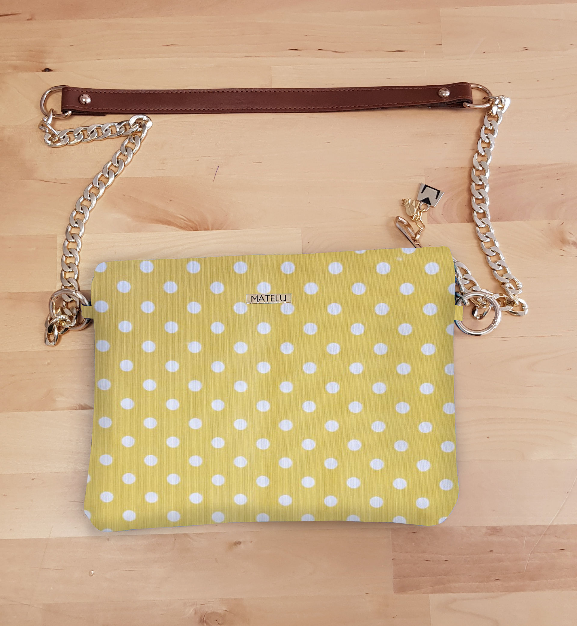 Polka-dots on Yellow Background