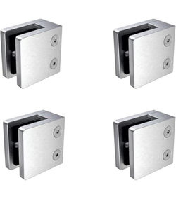 Glass Panel Clamps to Wall or Pillar