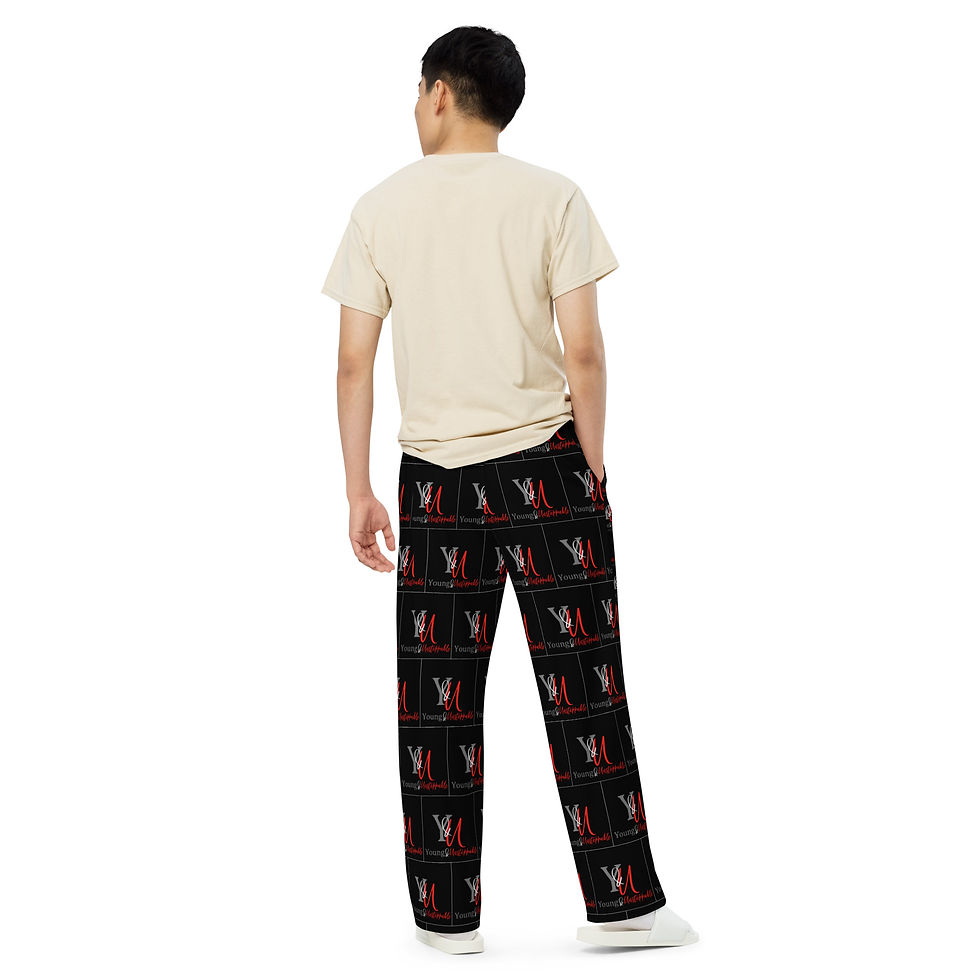 Thumbnail: Y&U Black unisex wide-leg PJs