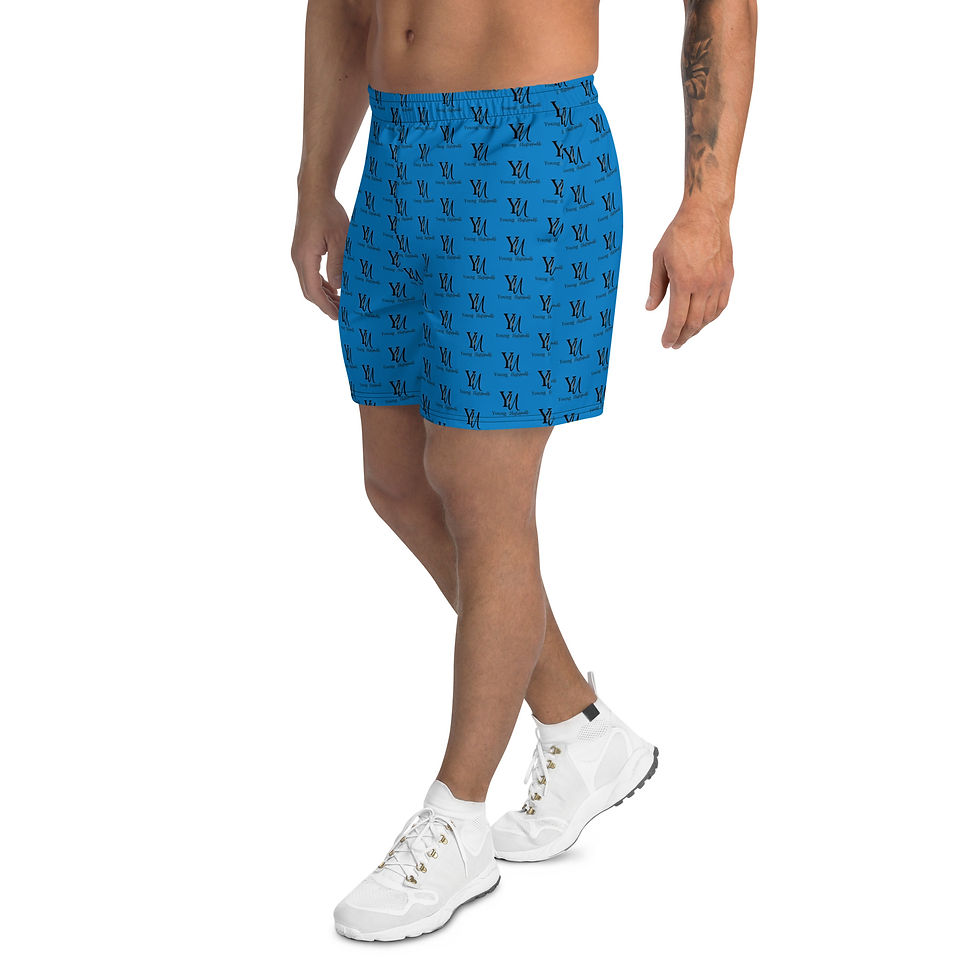 Thumbnail: Y&U Men's Athletic Shorts featuring The ZELLA MARIE Blue multi print