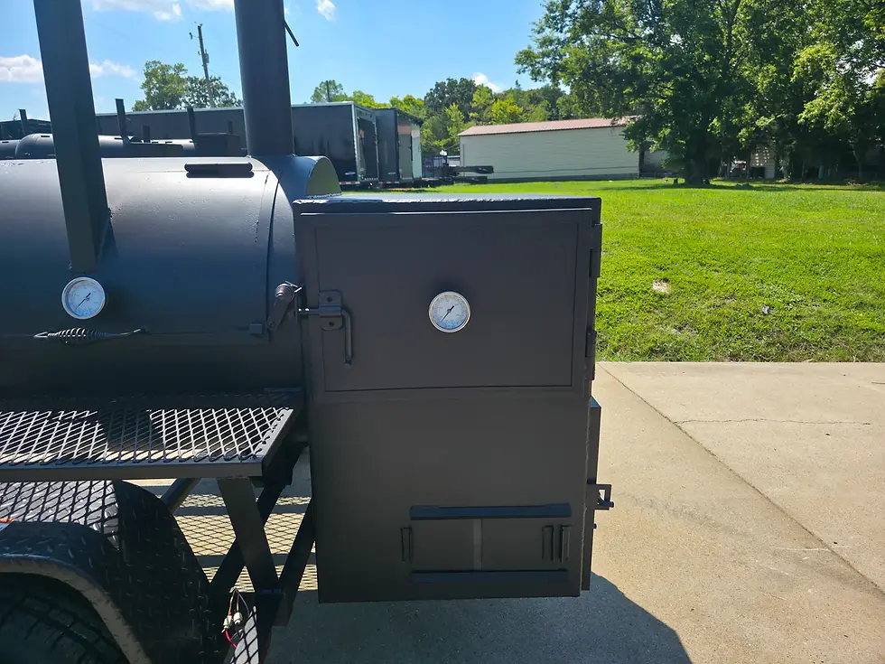 Thumbnail: 250-Gallon Offset Pit Smoker Trailer