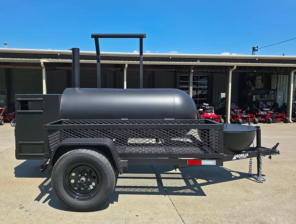 Thumbnail: 250-Gallon Offset Pit Smoker Trailer