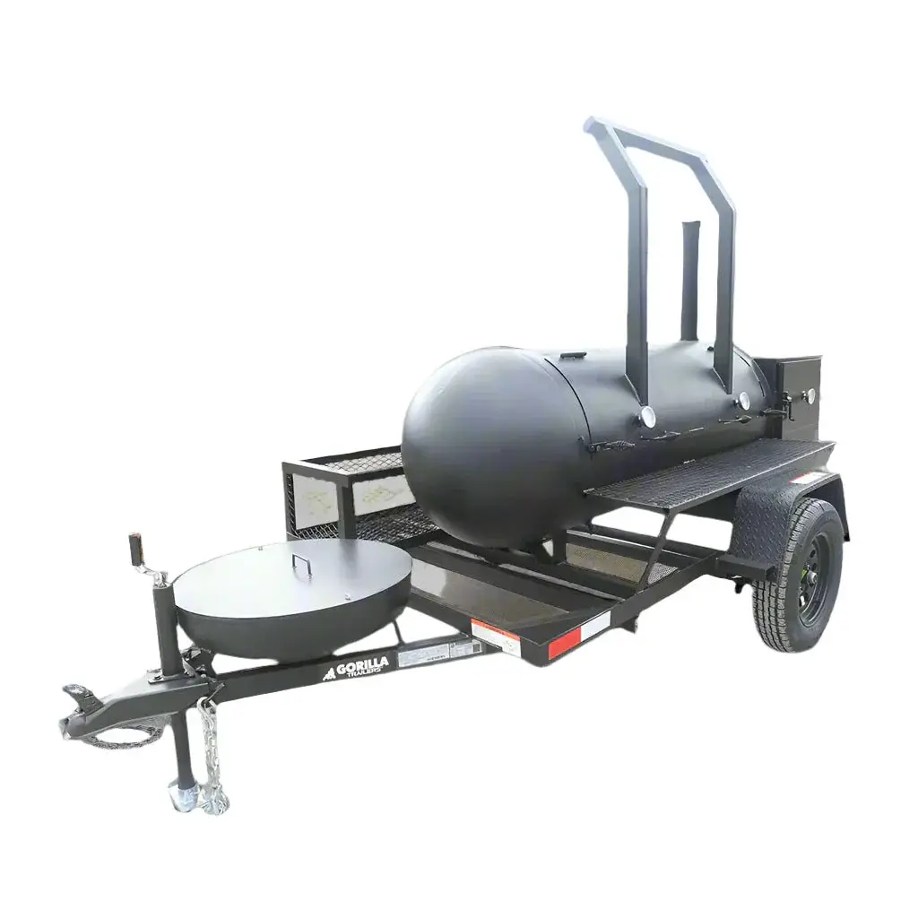 250-Gallon Offset Pit Smoker Trailer
