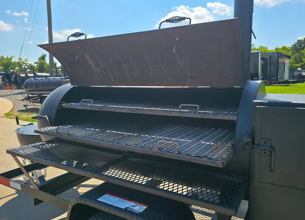 Thumbnail: 250-Gallon Offset Pit Smoker Trailer