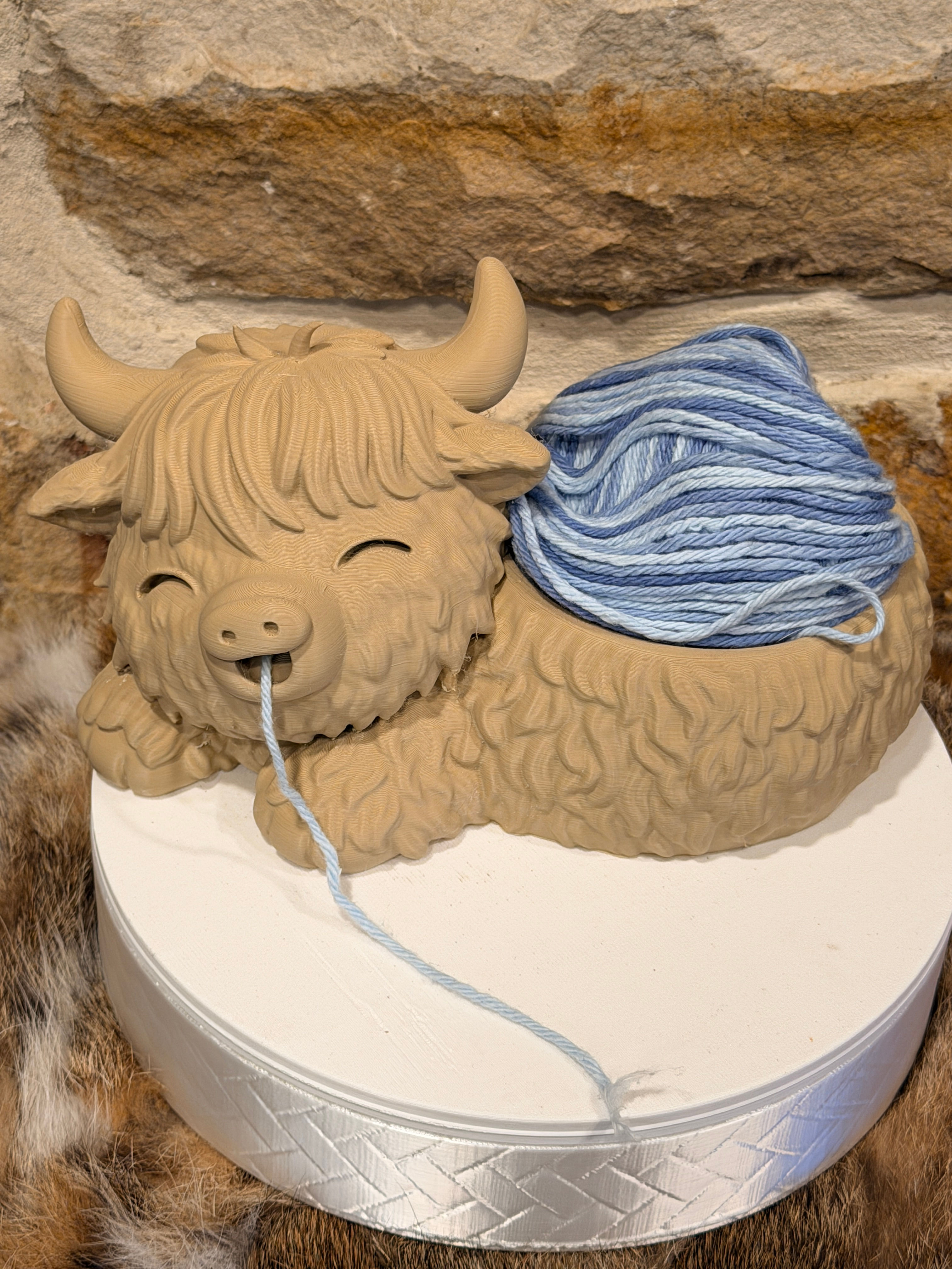Highland Cow Yarn Bowl
