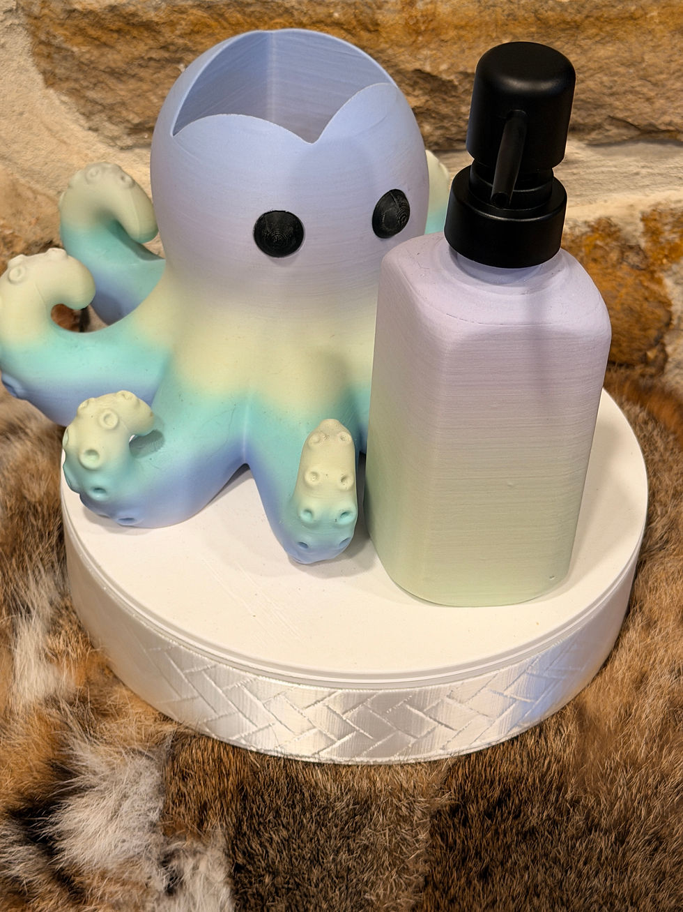 Thumbnail: Octopus Soap Holder with Reusable Bottle