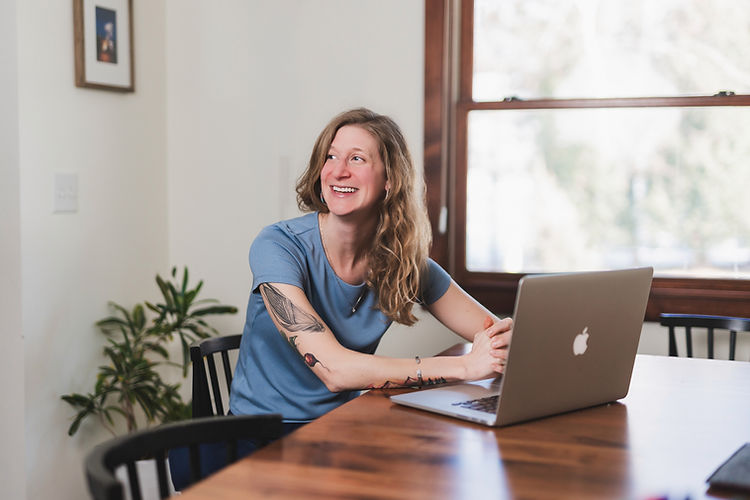 Therapist Coree Chodek writing Notes from Coree