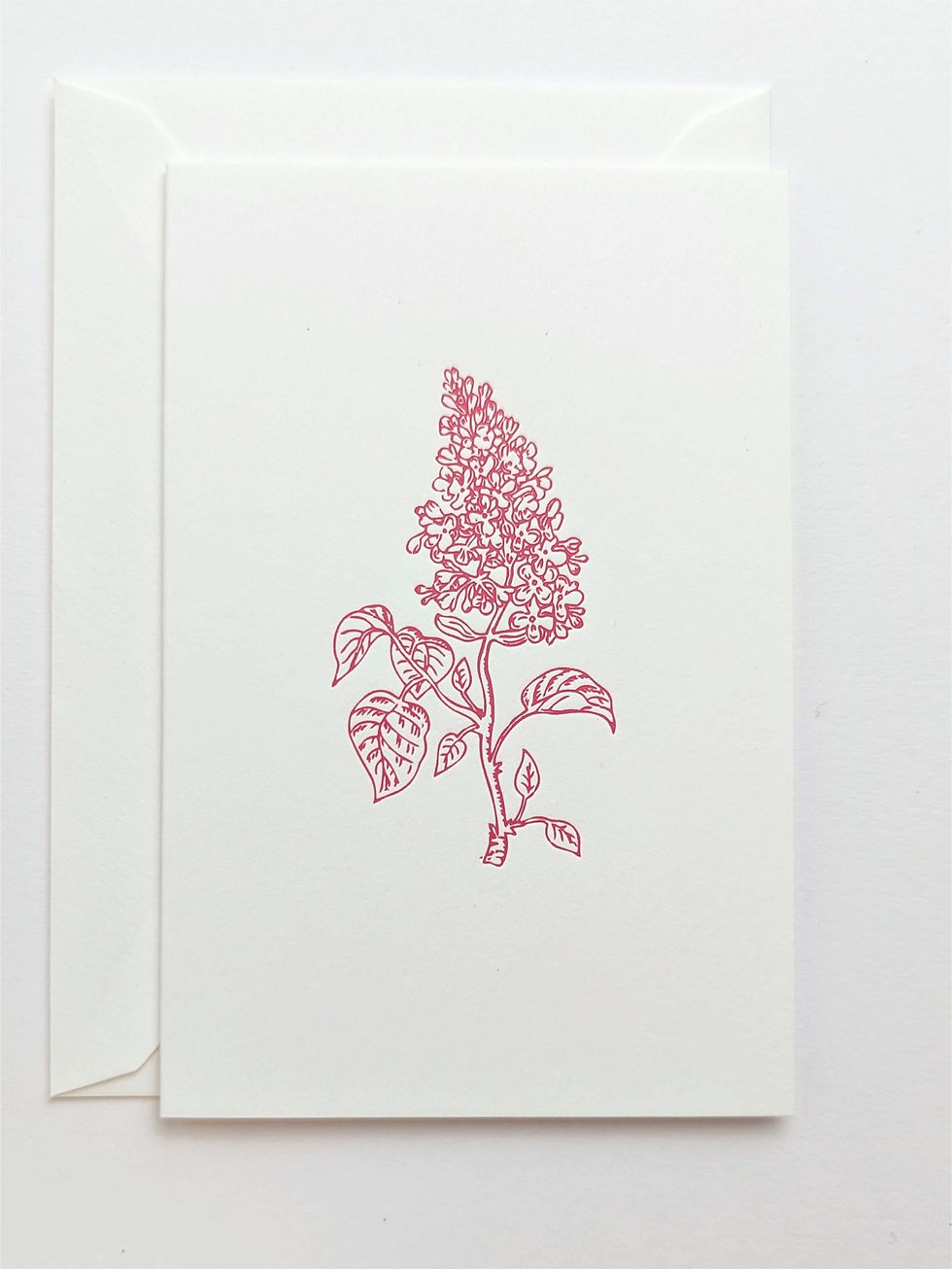 Kleine Grußkarte Flieder mit passendem Briefumschlag