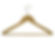 Rounded men's hanger - notch