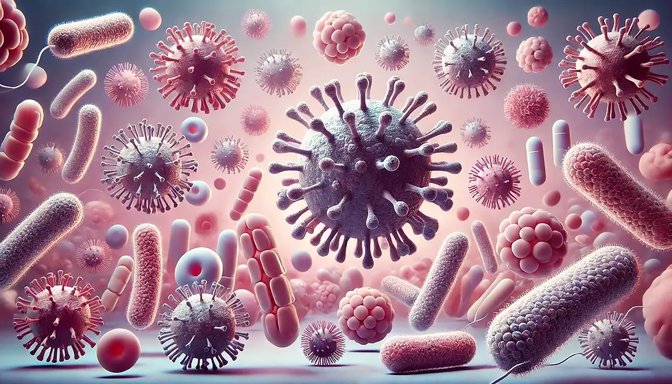 an image depicting virus structures