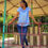 Thumbnail: Women Cotton Blend Aqua Blue Embroidered Ethnic Top