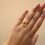 Thumbnail: Mild It || CH Jewels Gold Plated Brass and Red Stone Adjustable Finger Ring