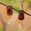Thumbnail: Curve 'O' Stone || CH Jewels Gold Plated Brass and Semi Precious Stone Earrings