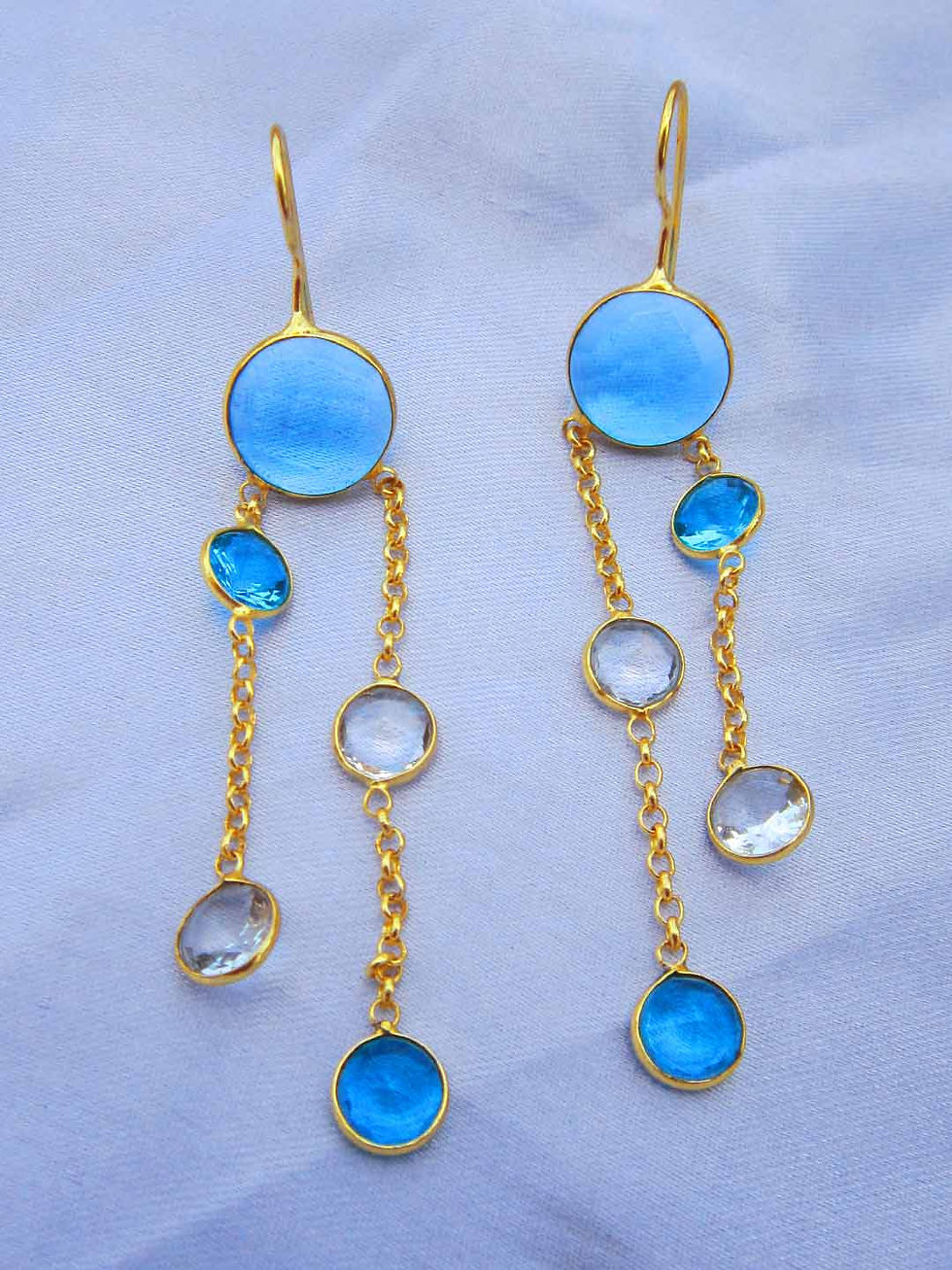 Thumbnail: Dangling Diva || Exclusive Gold Plated Brass and Stone Long Dangling