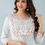 Thumbnail: Women White Embroidered Cotton Blend Anarkali Kurti