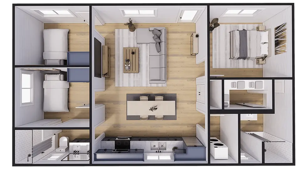 Triple 3 BEDROOM CONTAINER HOME FOR SALE