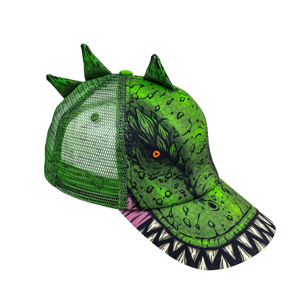Dinosaur Green Kids Truckers Cap