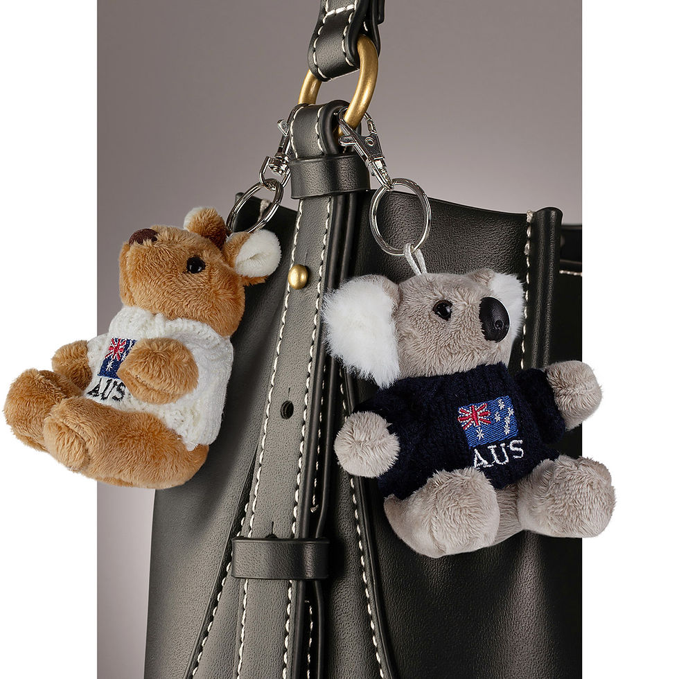 Thumbnail: Kangaroo Keyring Plush with Assorted Jumper