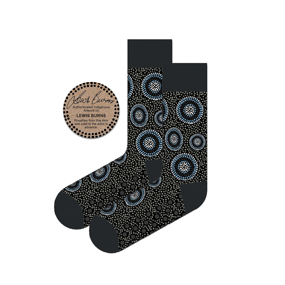 Goanna Nests Grey Socks