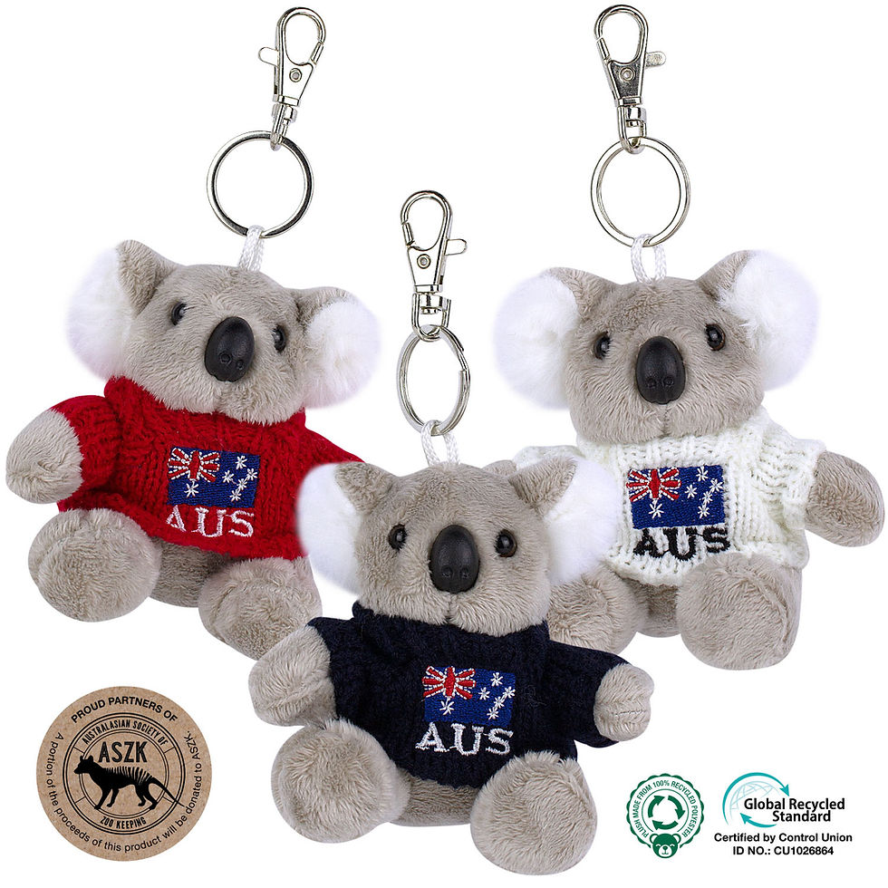 Koala Keyring Plush with Assorted Jumper