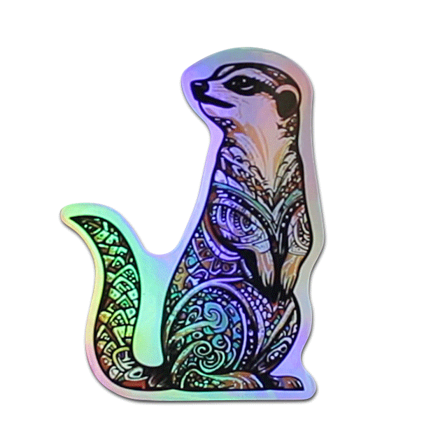 Meerkat Holographic Sticker