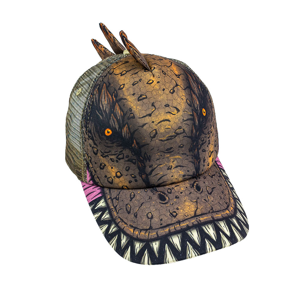 Dinosaur Brown Kids Truckers Cap