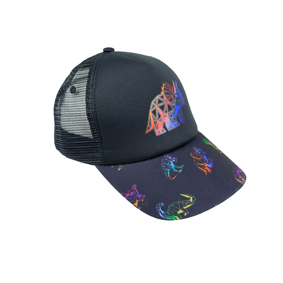 Thumbnail: Geo Triceratops Kids Truckers Cap
