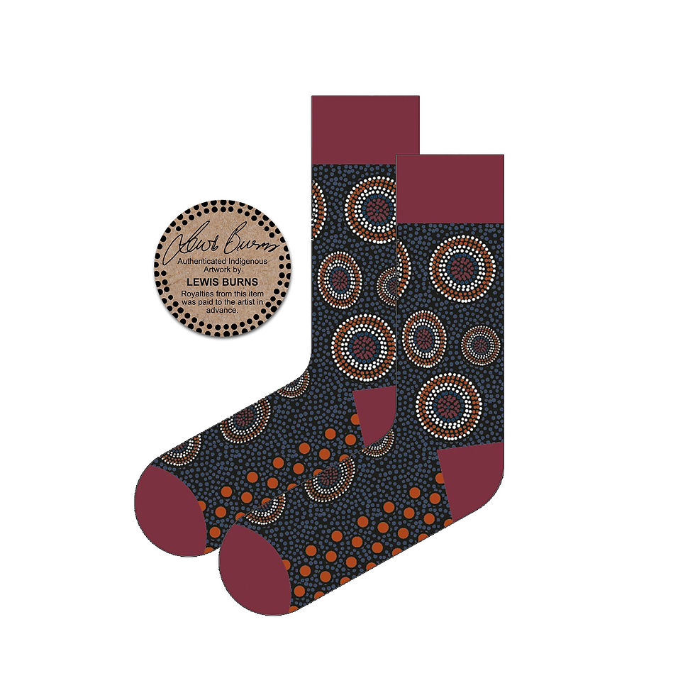 Goanna Nests Maroon Socks