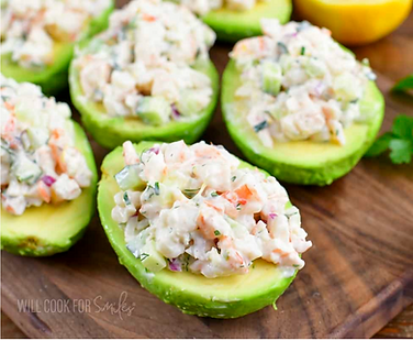 Shrimp Salad Stuffed Avocados