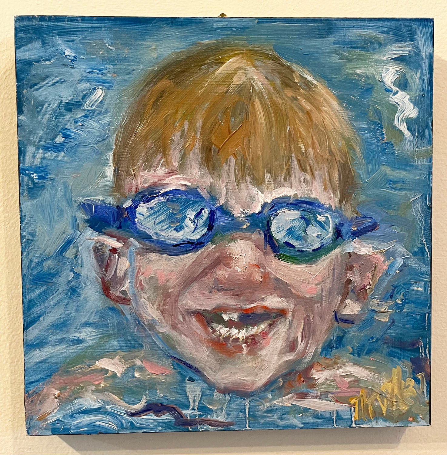 Pool Boy - Oil Painting