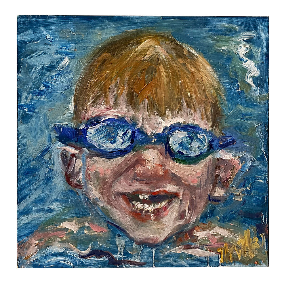 Thumbnail: Pool Boy - Oil Painting