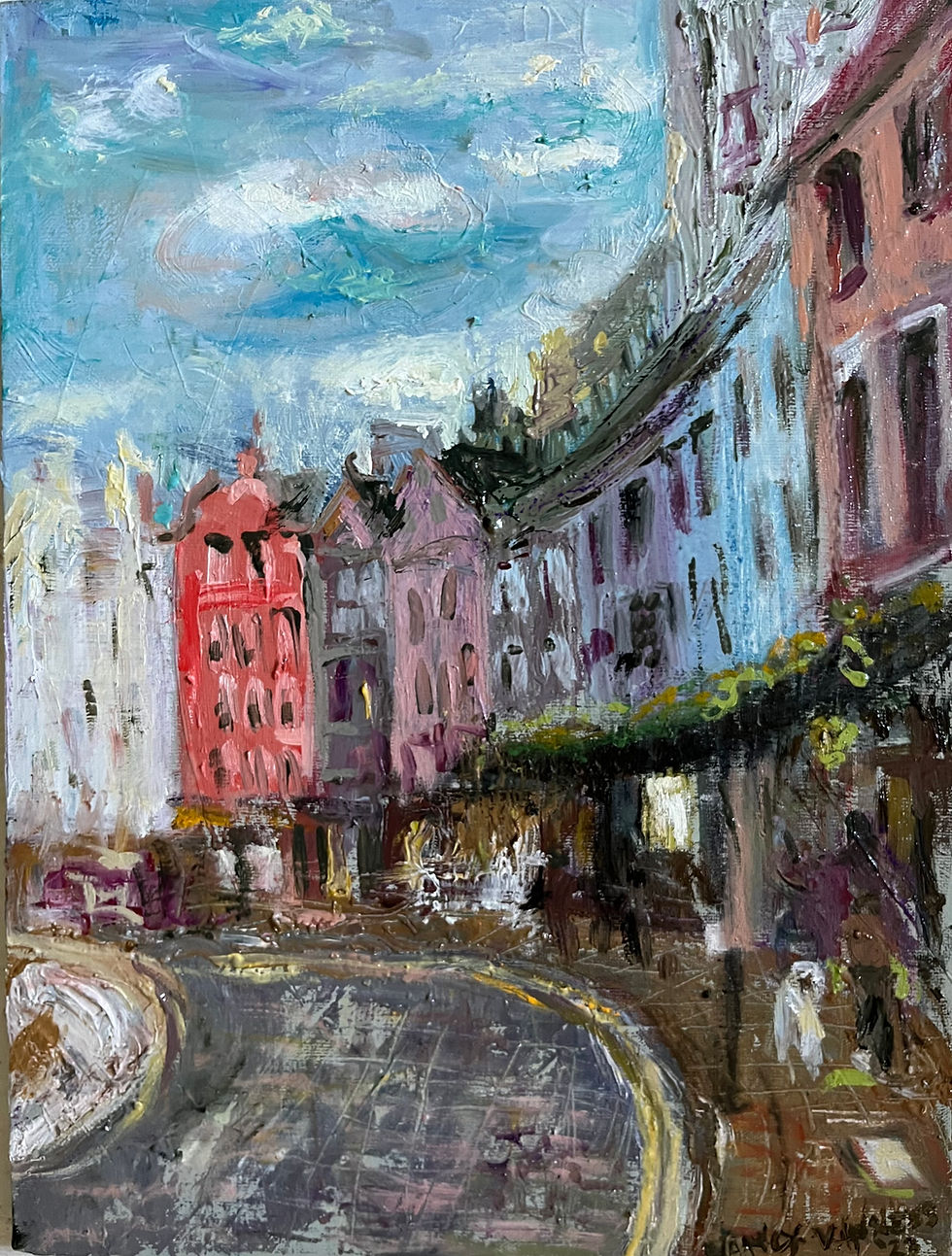 Thumbnail: Edinburgh Street Scene - SOLD