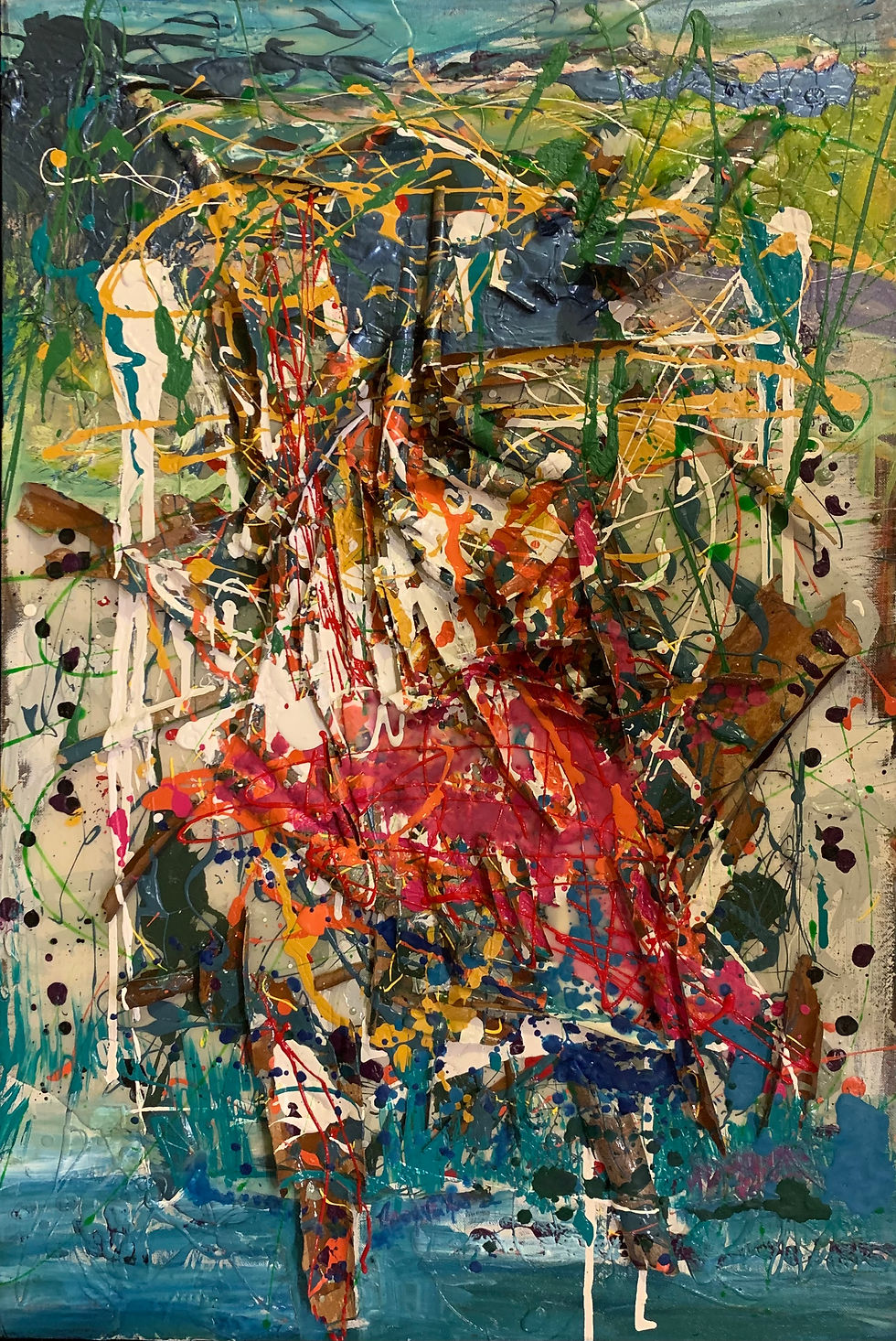 painting with birch wood