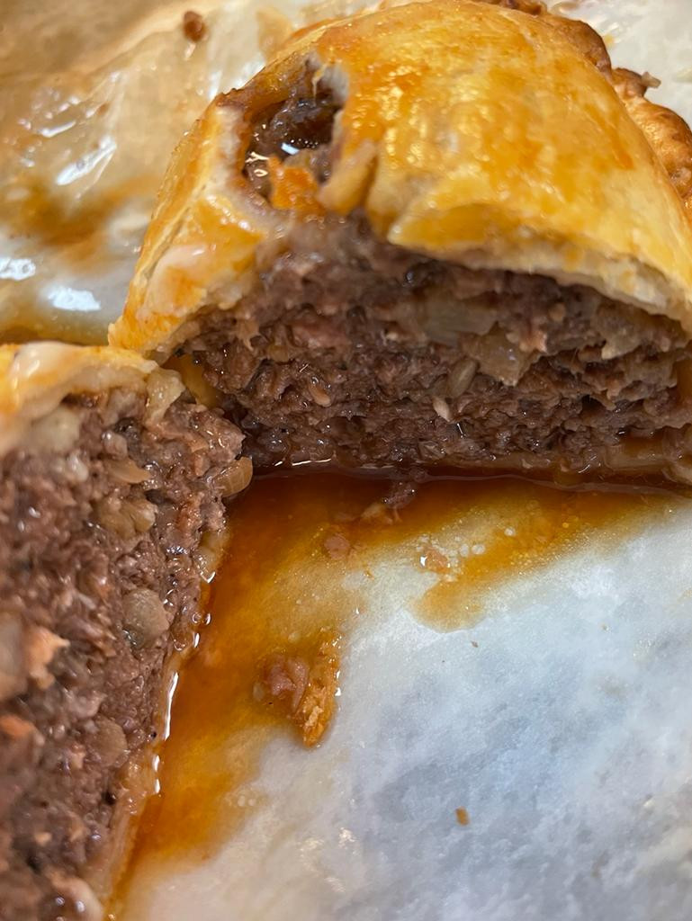 Freshly cooked Union jacks Pasty Shack Bridie Pasty to celebrate Robert Burns on January 25th.
