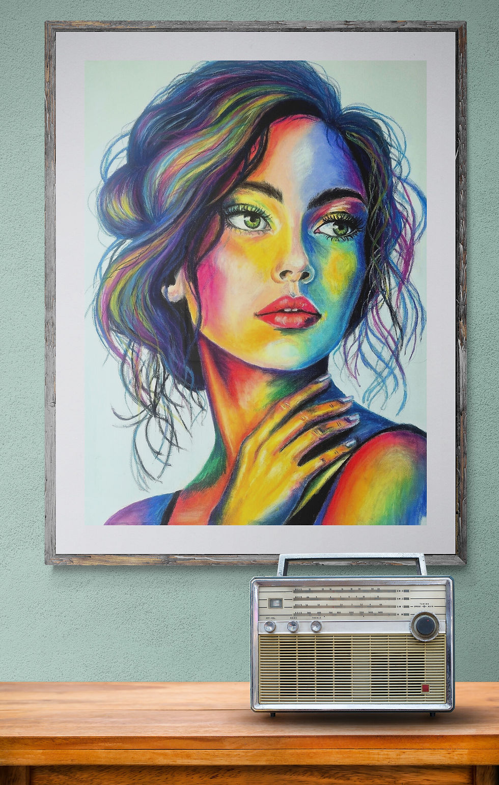 Thumbnail: Colorstorm Muse — Original Oil Pastel Artwork