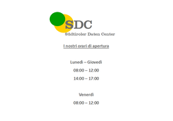 ORARI APPERTURA