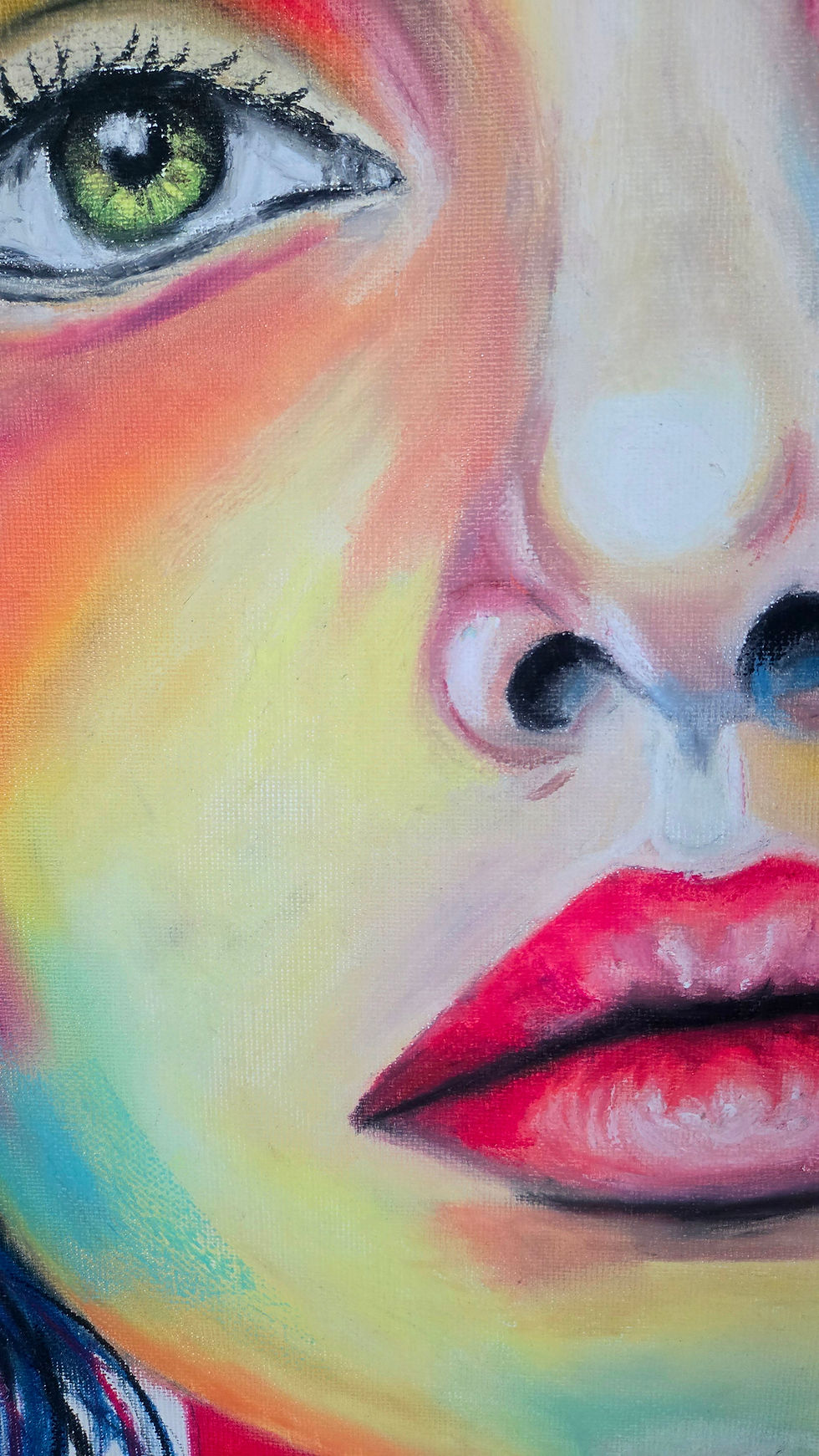 Thumbnail: Electric Muse  — Original Oil Pastel Artwork