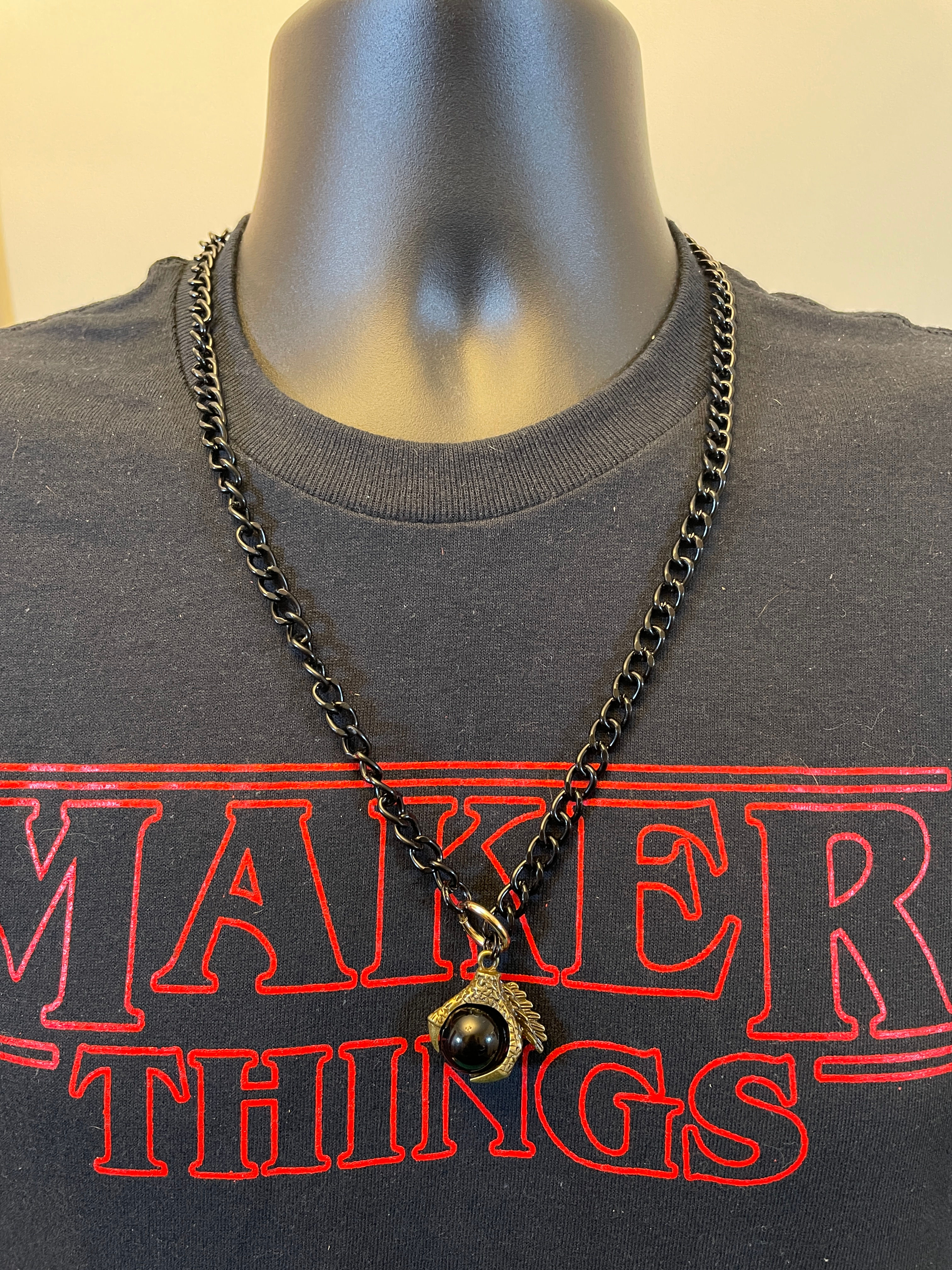 Dragon Claw Marble Slip Chain Necklace Choker