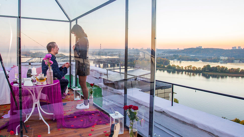 Предложение на крыше, Киев, сервис романтики Альтечо