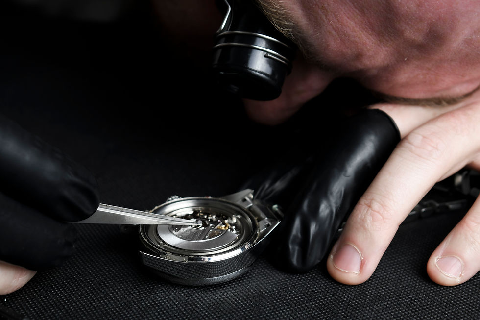 Close up watch repair