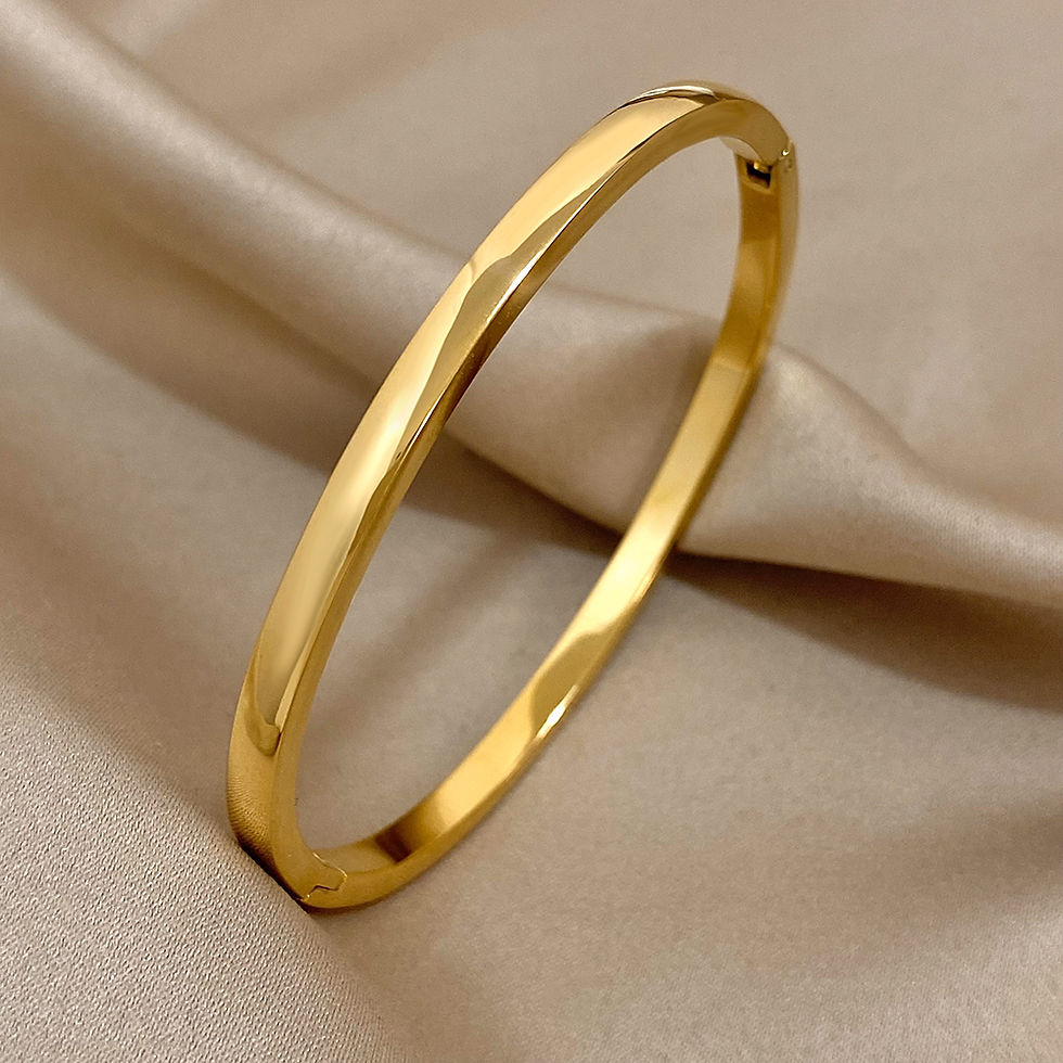 Thumbnail: EZ Minimalist Gold-Plated Steel Cuff