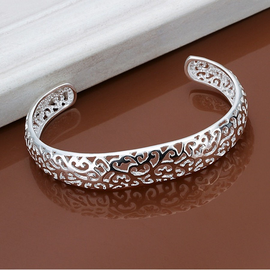 925 Sterling Silver Open Bangle Bracelet