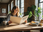 Woman planning fertility wellness at kitchen table