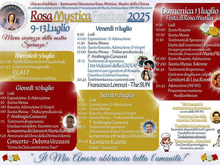 Santuario le Fontanelle di Montichiari (Brescia): Incontro con la mamma e la sorella di Giovannimaria Rainaldi al Rosa Mystica Festival 2025